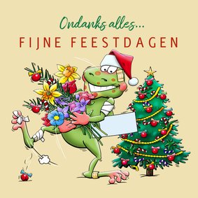 Beterschap kerstkaart zieke fijne feestdagen