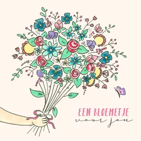 Beterschap vrolijk boeket bloemen