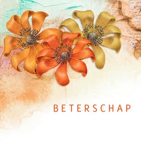 Beterschapkaart warme tinten flora