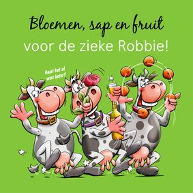 Beterschapskaart 3 koeien met fruit