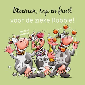 Beterschapskaart 3 koeien met fruit