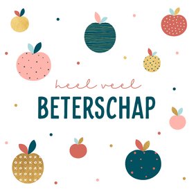 Beterschapskaart appeltjes met patroon