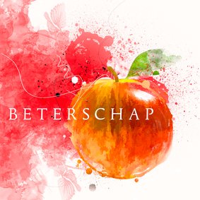 Beterschapskaart aquarelverf appel