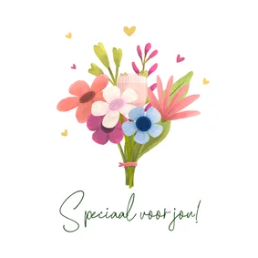 Beterschapskaart bloemetje speciaal voor jou