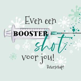 Beterschapskaart 'Boostershot' injectienaald virus groen