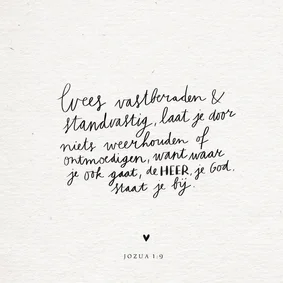 Beterschapskaart christelijk bijbeltekst handgeschreven