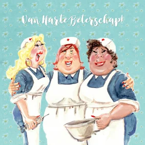 Beterschapskaart drie vriendelijke zusters