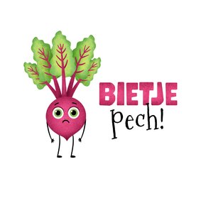 Beterschapskaart grappig bietje pech opbeurend