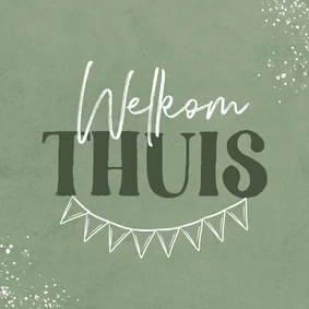 Beterschapskaart groen welkom thuis vlaggen