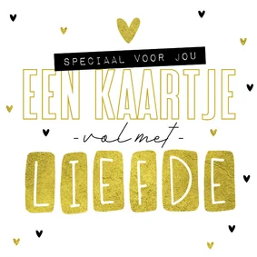 Beterschapskaart hip vol met liefde vriendschap goud