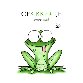 Beterschapskaart kleine kikker - Opkikkertje voor jou!