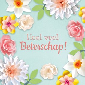 Beterschapskaart lentebloemen