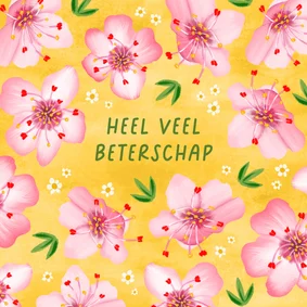 Beterschapskaart met bloesem