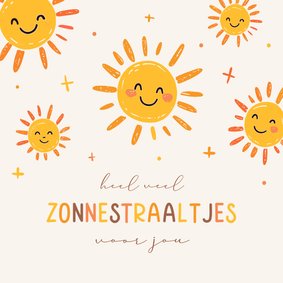 Beterschapskaart met lachende zonnetjes