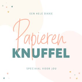 Beterschapskaart met papieren knuffel