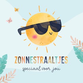 Beterschapskaart met schattig zonnetje