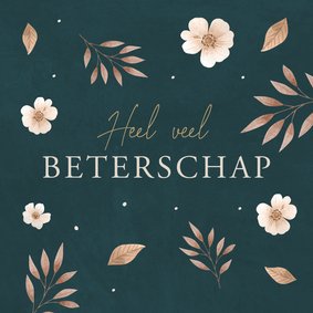 Beterschapskaart met vintage bloemenpatroon