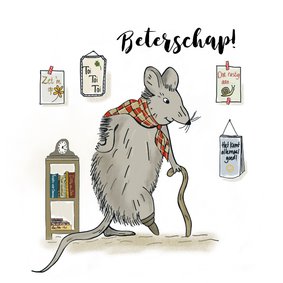 Beterschapskaart Muis met stok