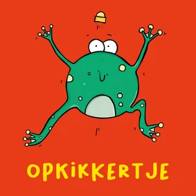 Beterschapskaart opkikkertje groene kikker