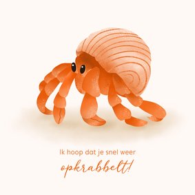 Beterschapskaart opkrabbelen met krab