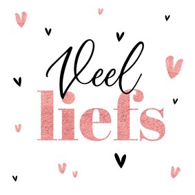 Beterschapskaart veel liefs hartjes ik denk aan je