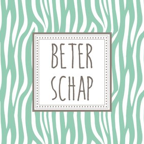 Beterschapskaart Zebra Mint - WW