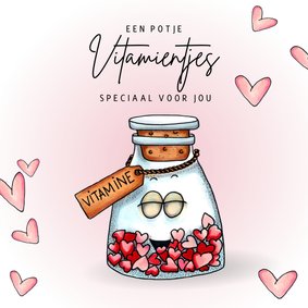 Beterschapskaarten met een potje vitamientjes