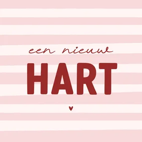 Beterschapskaartje een nieuw hart na transplantatie