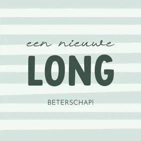Beterschapskaartje een nieuwe long transplantatie