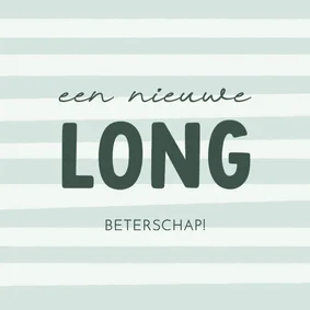 Beterschapskaartje een nieuwe long transplantatie 