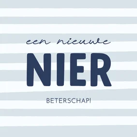 Beterschapskaartje transplantatie een nieuwe nier