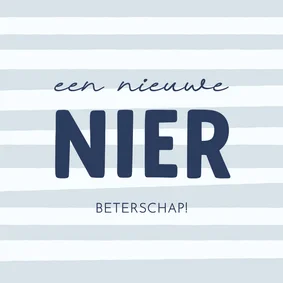 Beterschapskaartje transplantatie een nieuwe nier