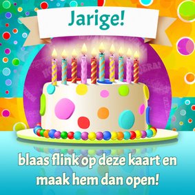 Blaas de kaart uit 1 t/m 10 jaar