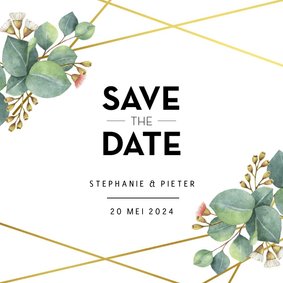 Botanische save the date kaart