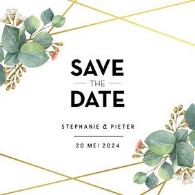 Botanische save the date kaart