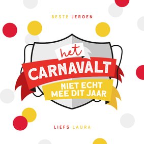 Carnavalskaart den bosch oeteldonk corona confetti