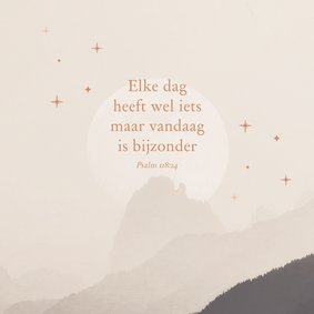 Christelijke kaart vandaag is bijzonder