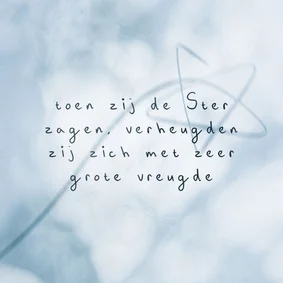 Christelijke kerstkaart Matteüs 2:10 met ster