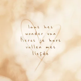 Christelijke kerstkaart wonder van kerst met hart