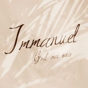 Christelijke nieuwjaarskaart Immanuel met bladeren