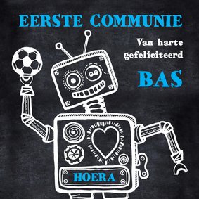 Communiekaart robot voetbal