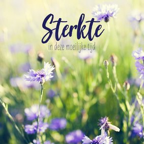 Condoleance - bloemen veel sterkte 