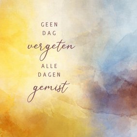 Condoleance een jaar voorbij