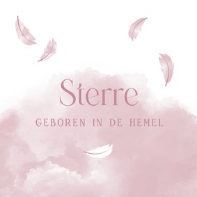 Condoleance geboren in de hemel meisje