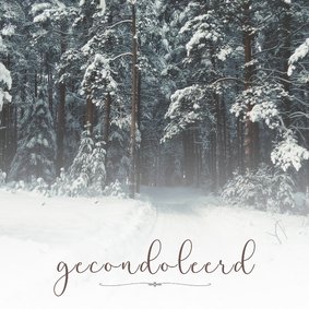 Condoleance - gecondoleerd winter