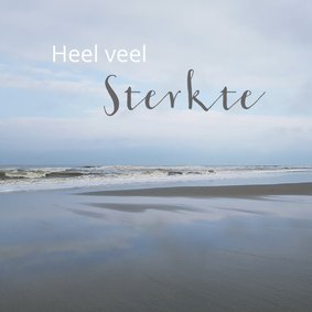 Condoleance kaart - zee en strand