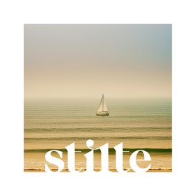 Condoleance kaart zeilboot op stille zee