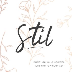 Condoleance - stil rand bloemen