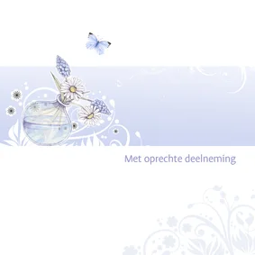 Condoleance vaasje bloemen