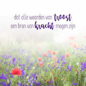 Condoleance - woorden van troost kracht bloemen